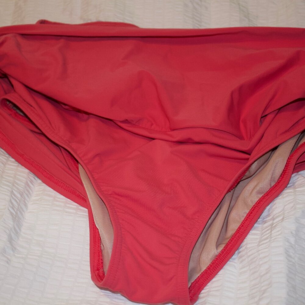 Lands' End Plus Swim Tankini Top & Swim Bottom Set Size 14 Pink - Picture 8 of 9